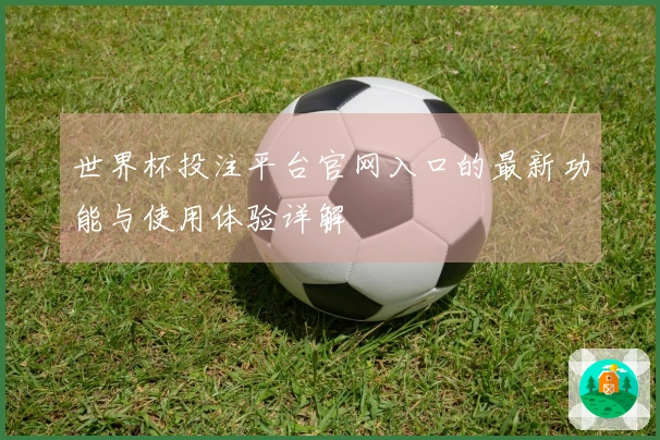 世界杯投注平台官网入口的最新功能与使用体验详解